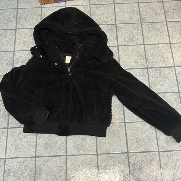 Aeropostale Jackets & Blazers - Aeropostale fuzzy Sherpa black bomber jacket